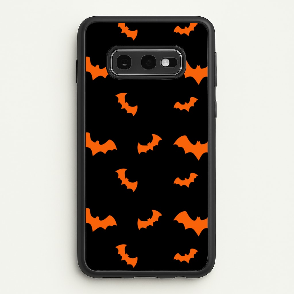 Orange Bat - Halloween Phone Case for Galaxy S10e