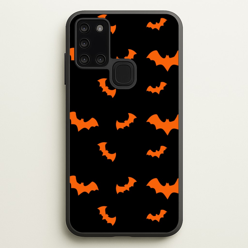 Orange Bat - Halloween Phone Case for Galaxy A21s