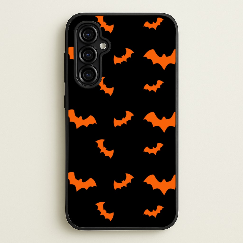 Orange Bat - Halloween Phone Case for Galaxy A54