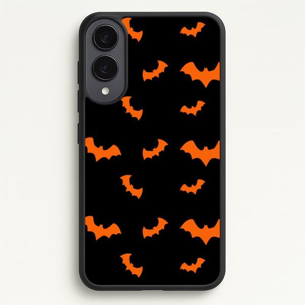 Orange Bat - Halloween Phone Case for Galaxy S25 Edge