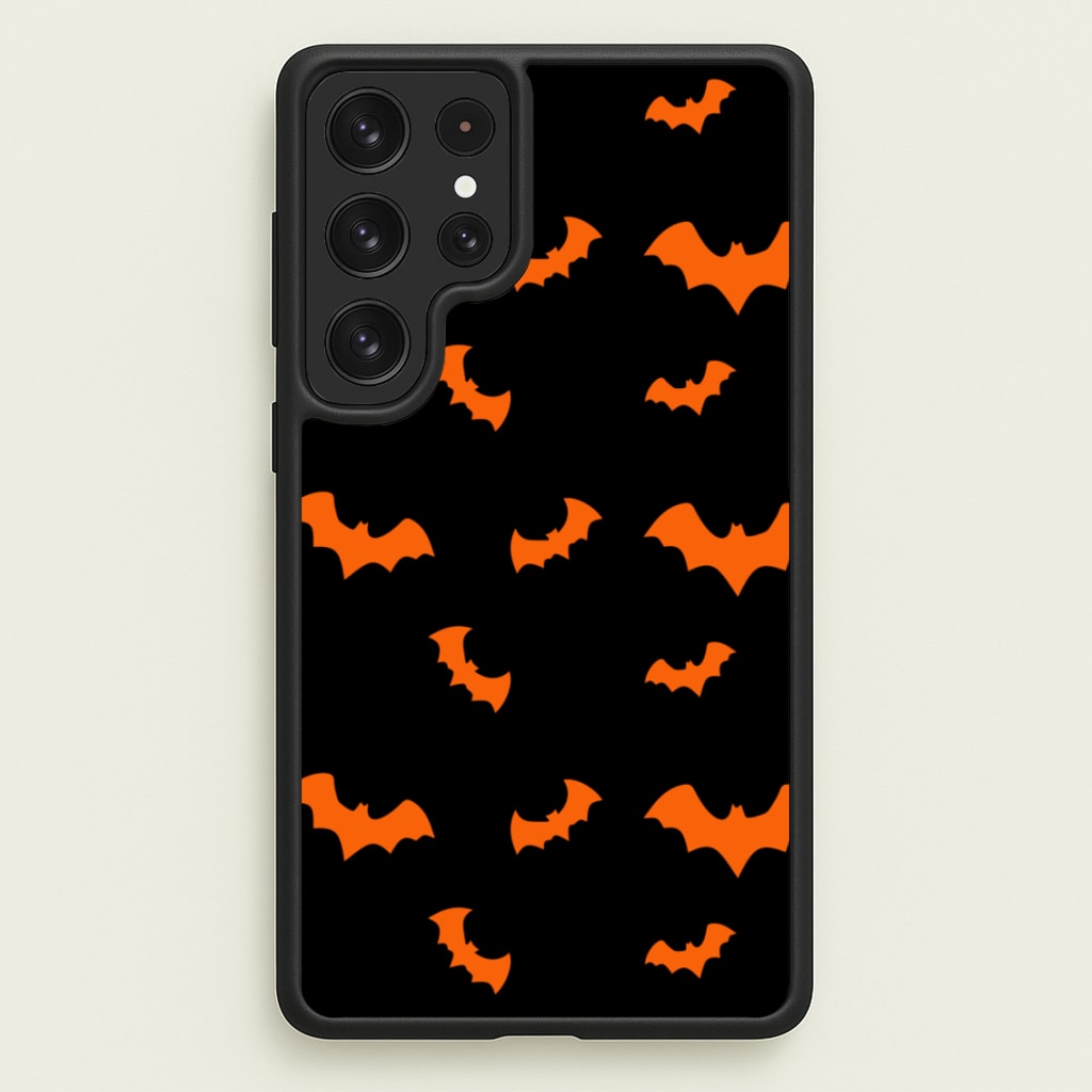 Orange Bat - Halloween Phone Case for Galaxy S22 Ultra