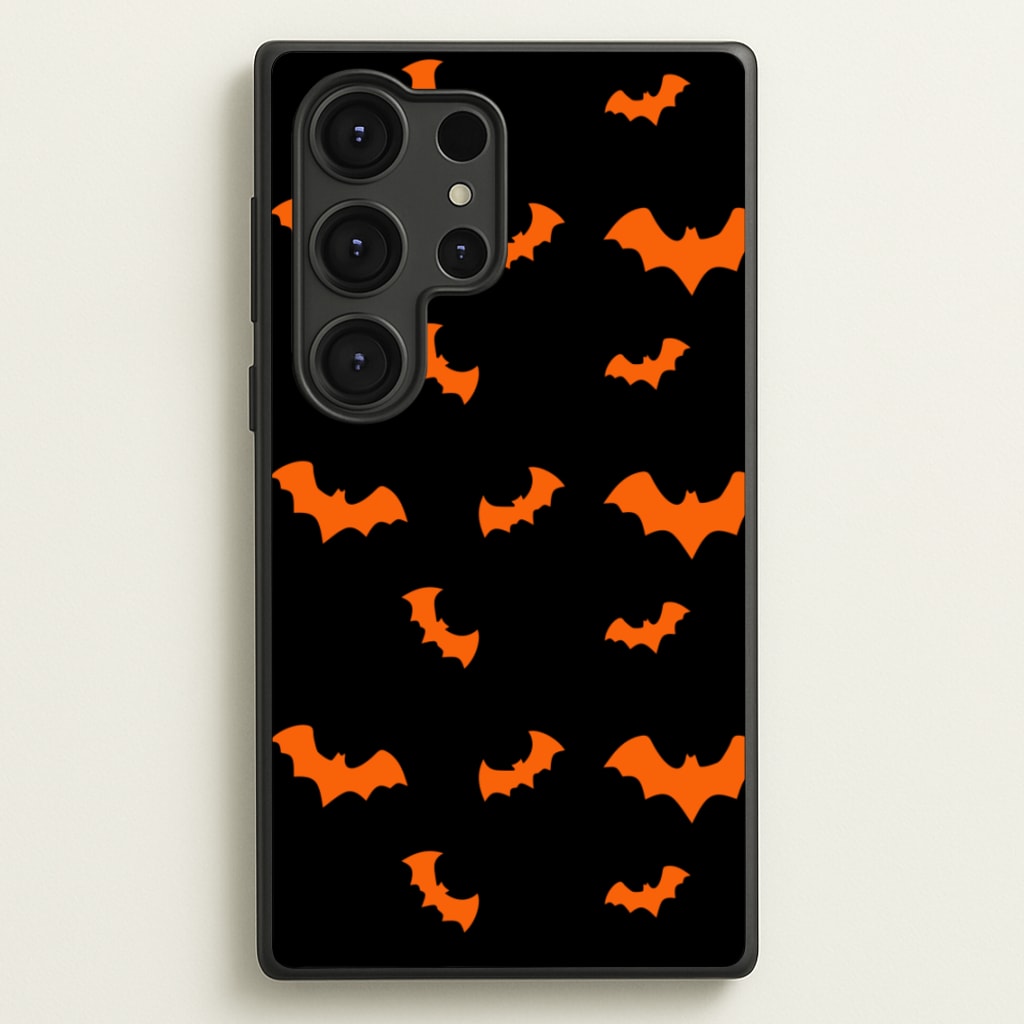 Orange Bat - Halloween Phone Case for Galaxy S25 Ultra