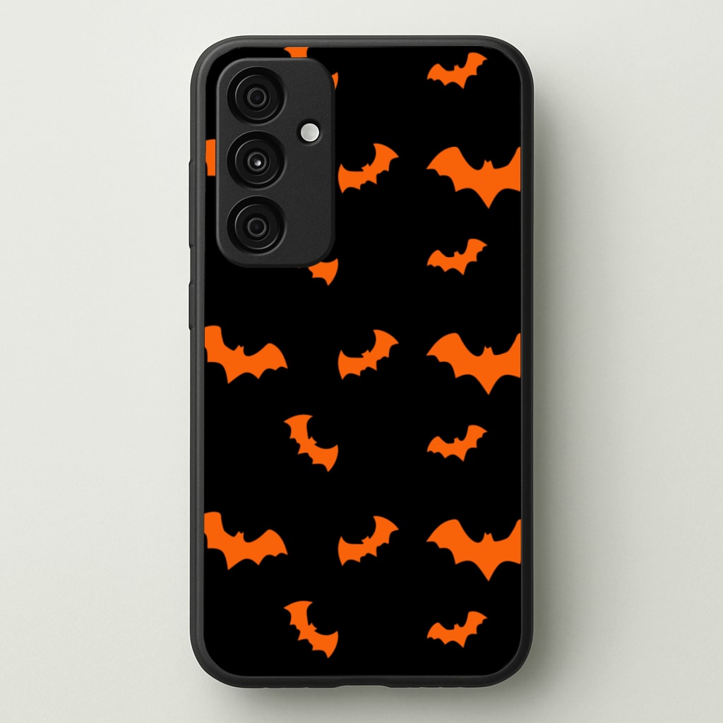 Orange Bat - Halloween Phone Case for Galaxy A55