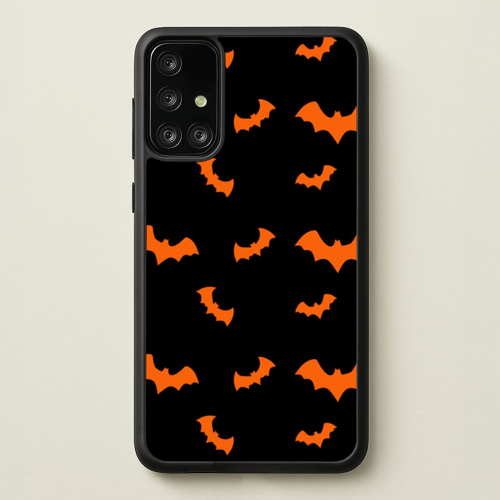 Orange Bat - Halloween Phone Case for Galaxy A71
