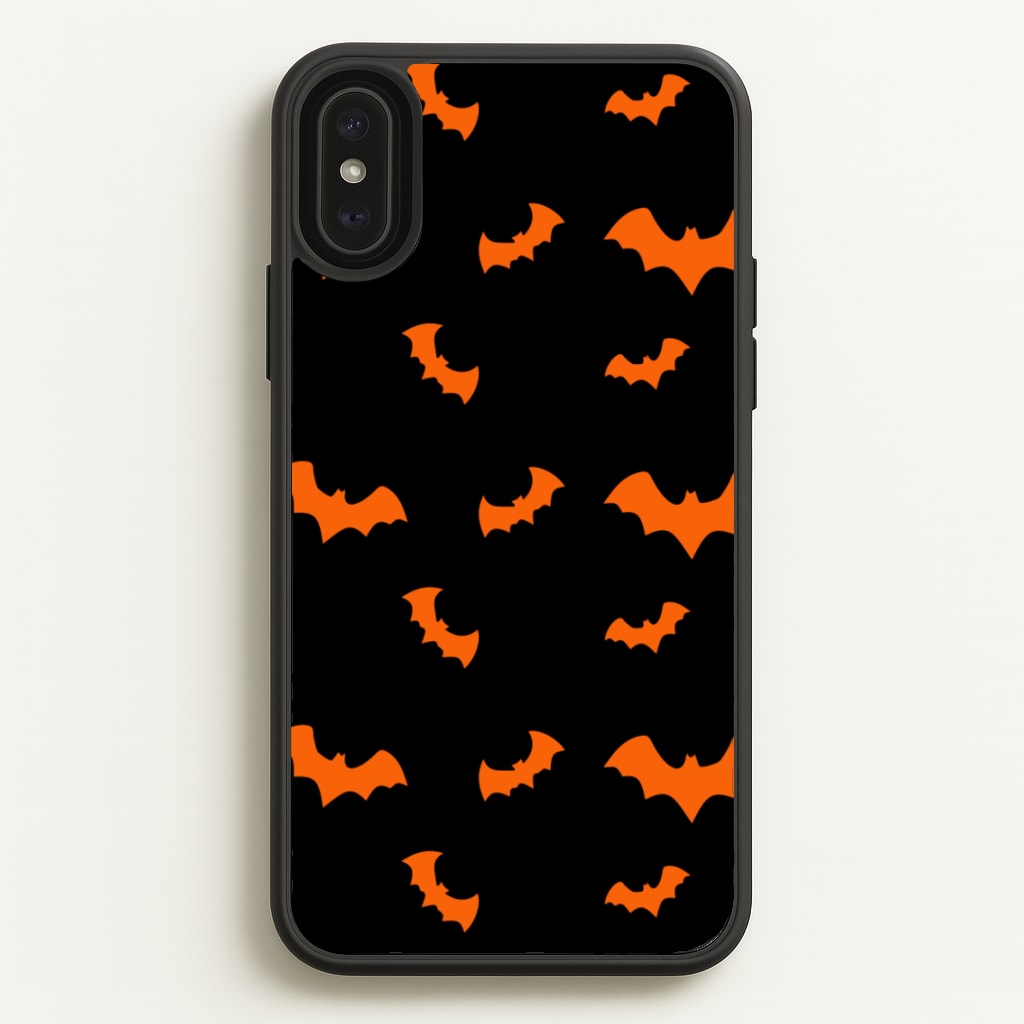Orange Bat - Halloween Phone Case for iPhone XS Max