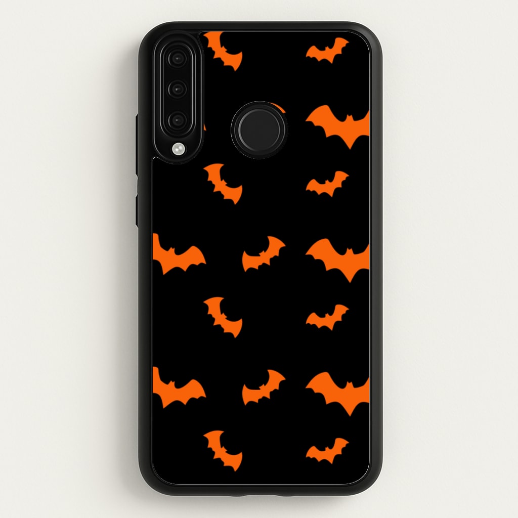 Orange Bat - Halloween Phone Case for Huawei P30 Lite