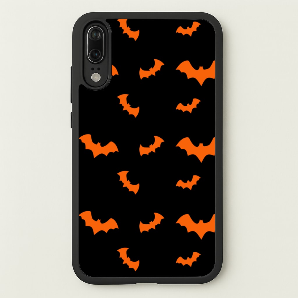 Orange Bat - Halloween Phone Case for Huawei P20