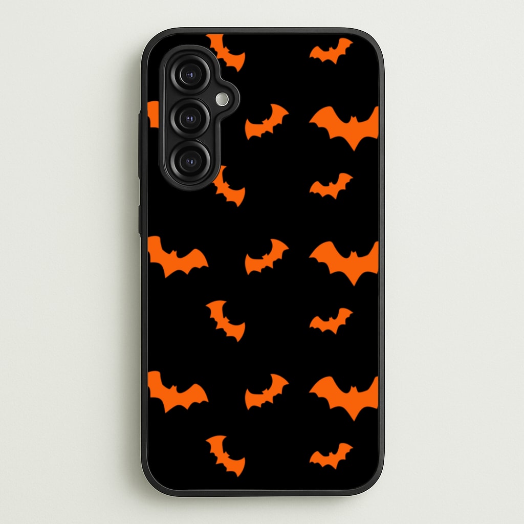 Orange Bat - Halloween Phone Case for Galaxy A14