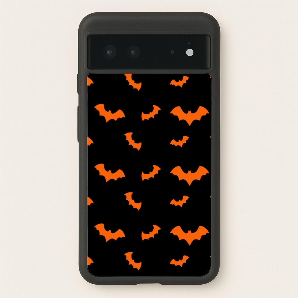 Orange Bat - Halloween Phone Case for Google Pixel 6