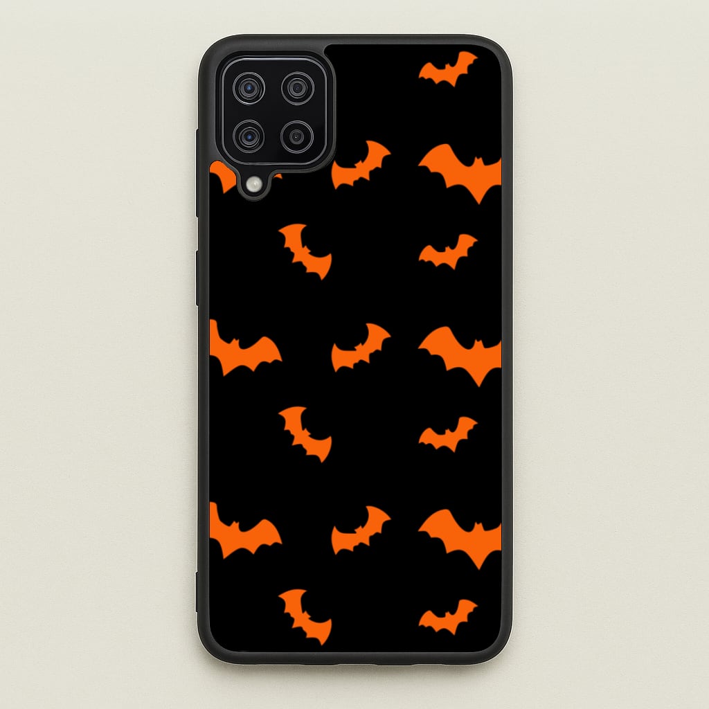 Orange Bat - Halloween Phone Case for Galaxy A12
