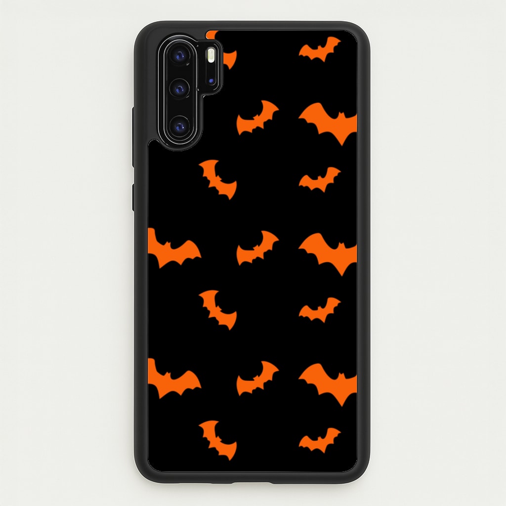 Orange Bat - Halloween Phone Case for Huawei P30 Pro