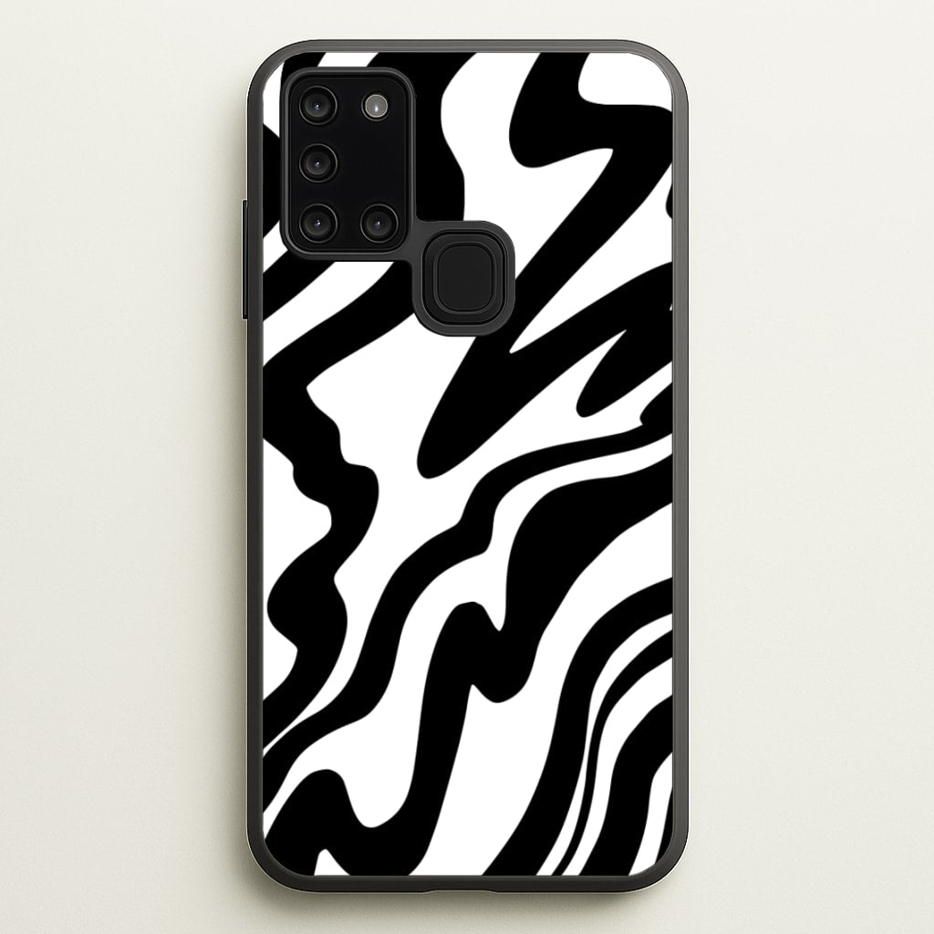Black And White - Halloween - Halloween Phone Case for Galaxy A21s