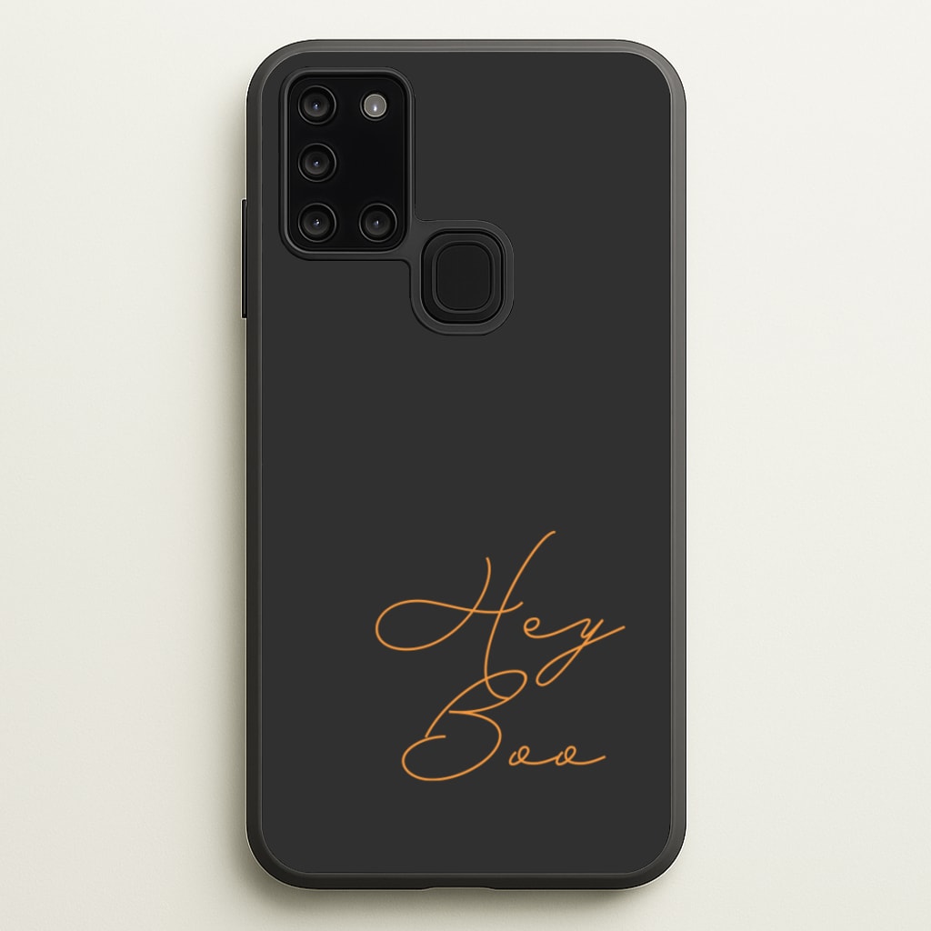 Hey Boo - Halloween - Halloween Phone Case for Galaxy A21s
