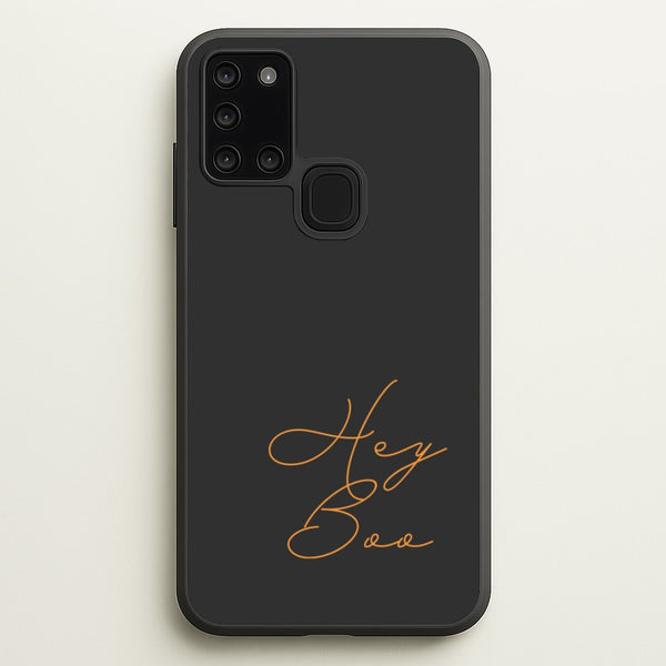 Hey Boo - Halloween - Halloween Phone Case for Galaxy A21s
