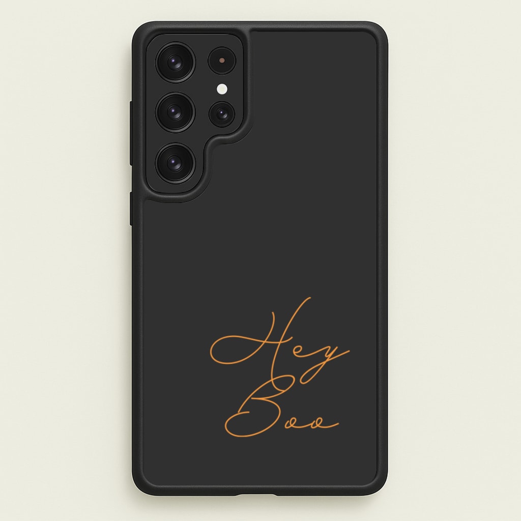 Hey Boo - Halloween - Halloween Phone Case for Galaxy S22 Ultra