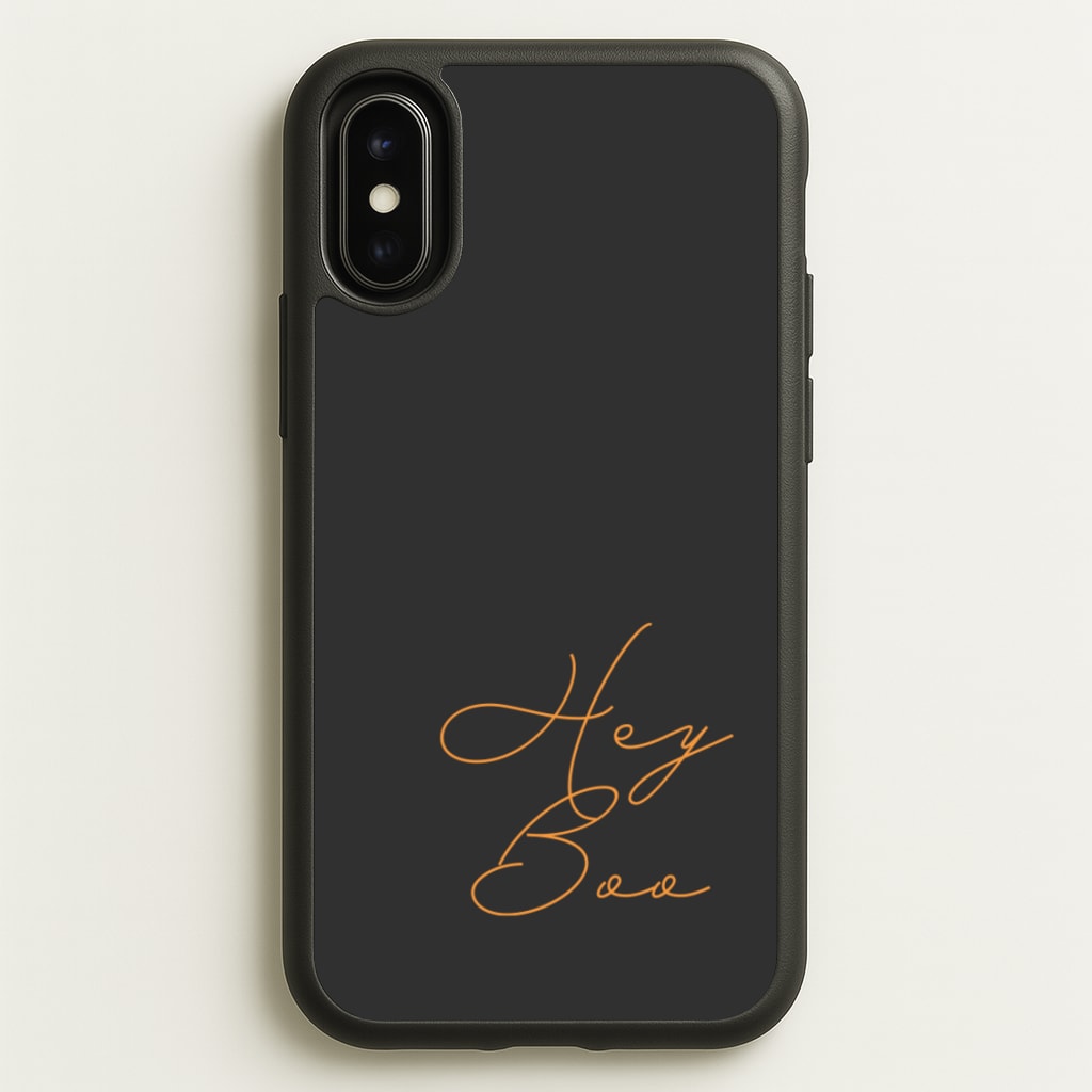 Hey Boo - Halloween - Halloween Phone Case for iPhone X / XS