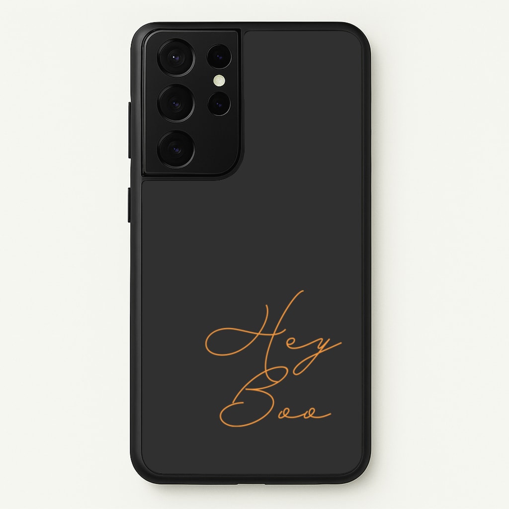 Hey Boo - Halloween - Halloween Phone Case for Galaxy S21 Ultra