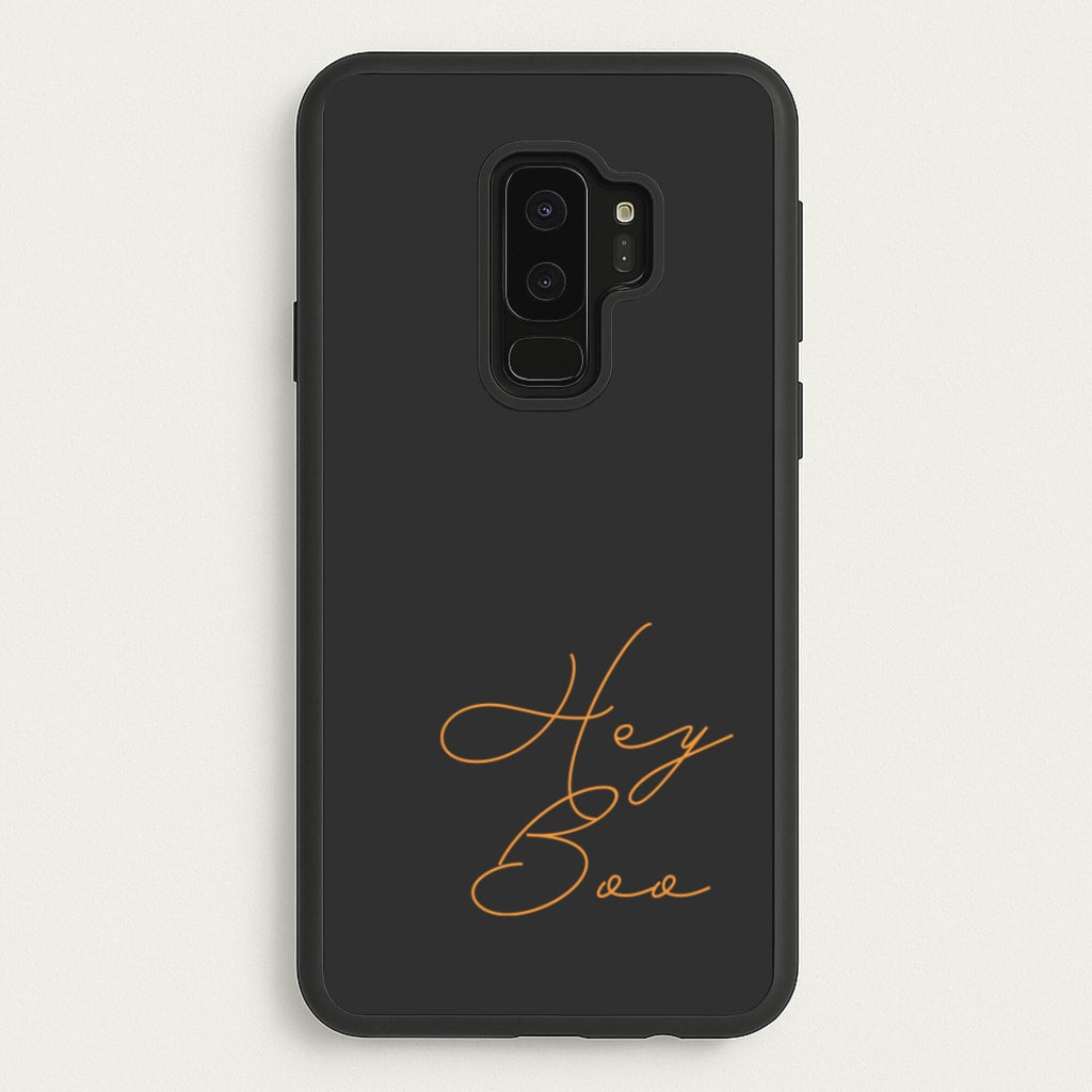 Hey Boo - Halloween - Halloween Phone Case for Galaxy S9 Plus