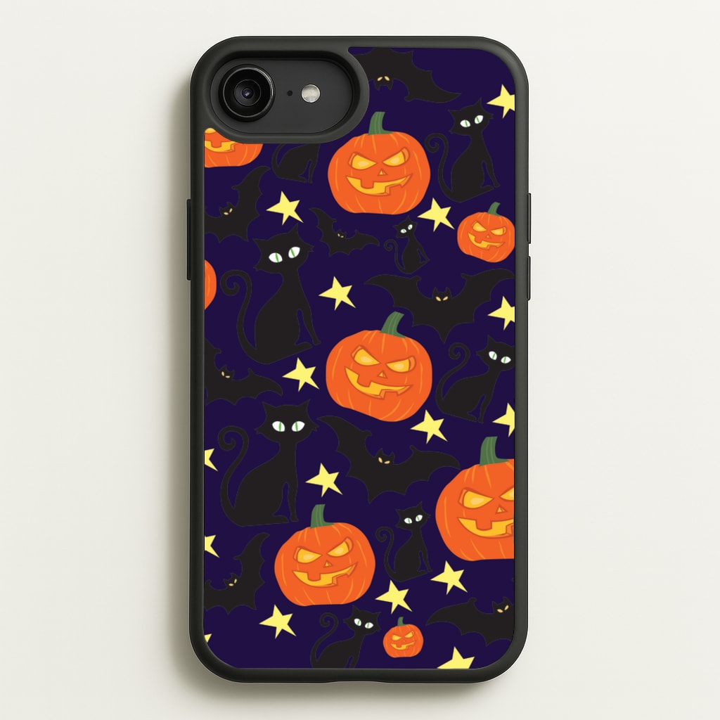 Pumpkin And Cats - Halloween - Halloween Phone Case for iPhone 6 Plus / 7 Plus / 8 Plus