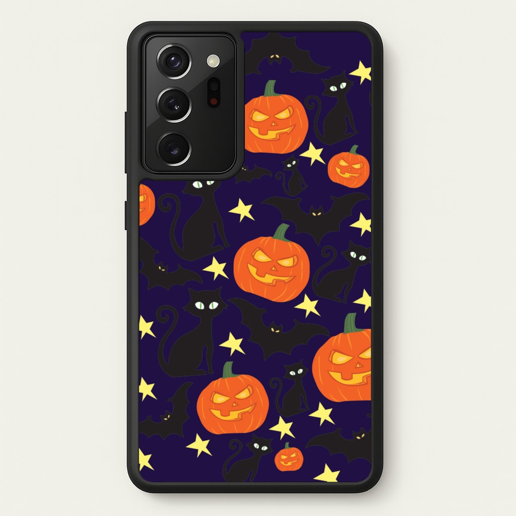 Pumpkin And Cats - Halloween - Halloween Phone Case for Galaxy Note 20 Ultra