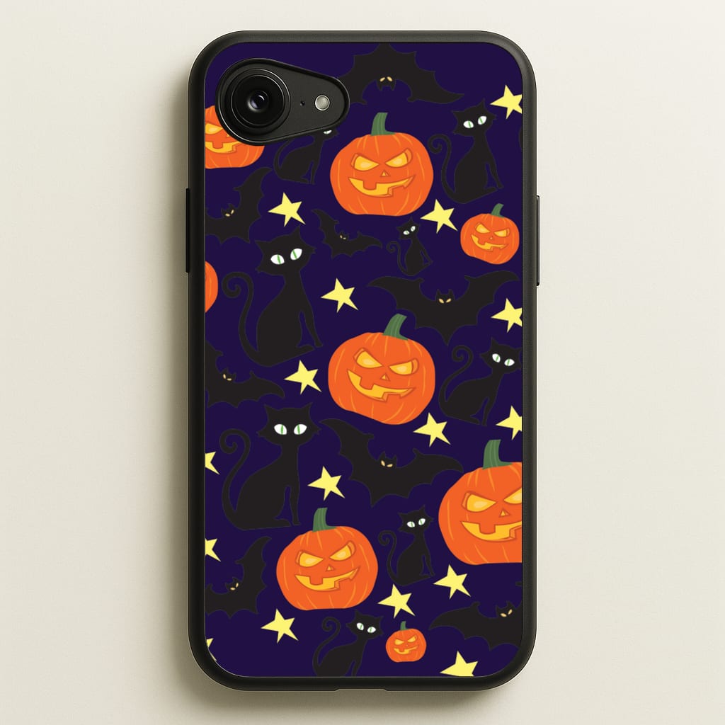 Pumpkin And Cats - Halloween - Halloween Phone Case for iPhone 16e