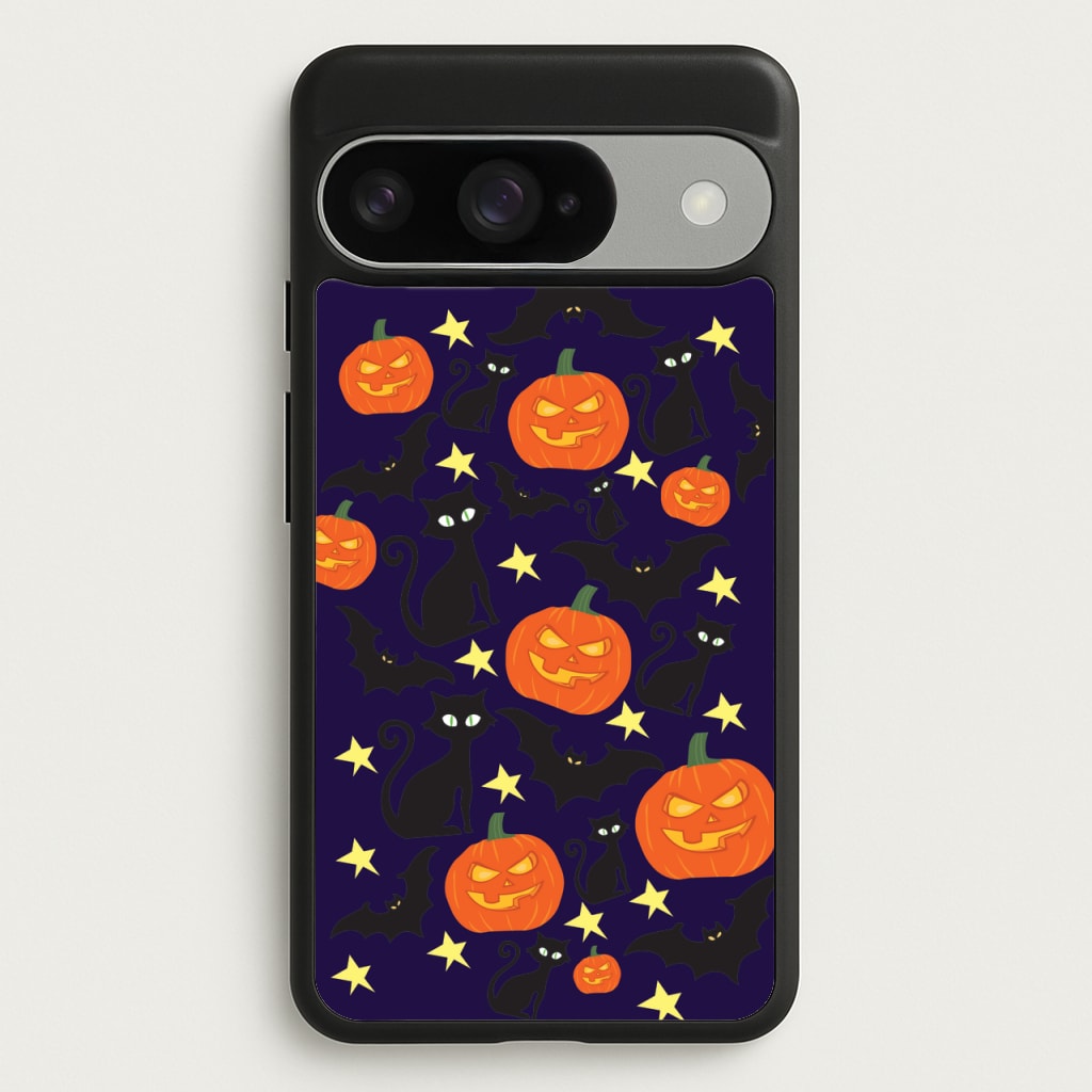 Pumpkin And Cats - Halloween Phone Case for Google Pixel 10 / 10 Pro
