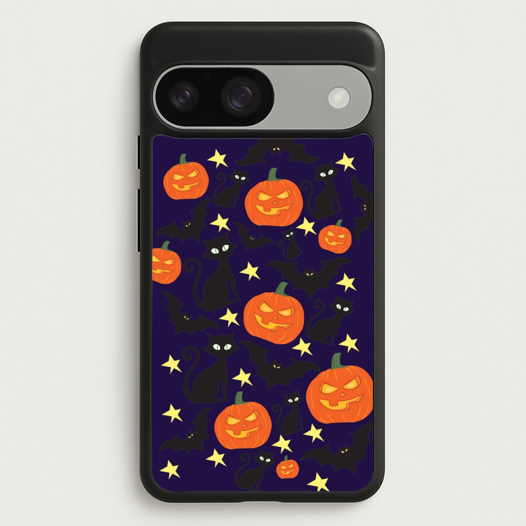 Pumpkin And Cats - Halloween - Halloween Phone Case for Google Pixel 9 / 9 Pro