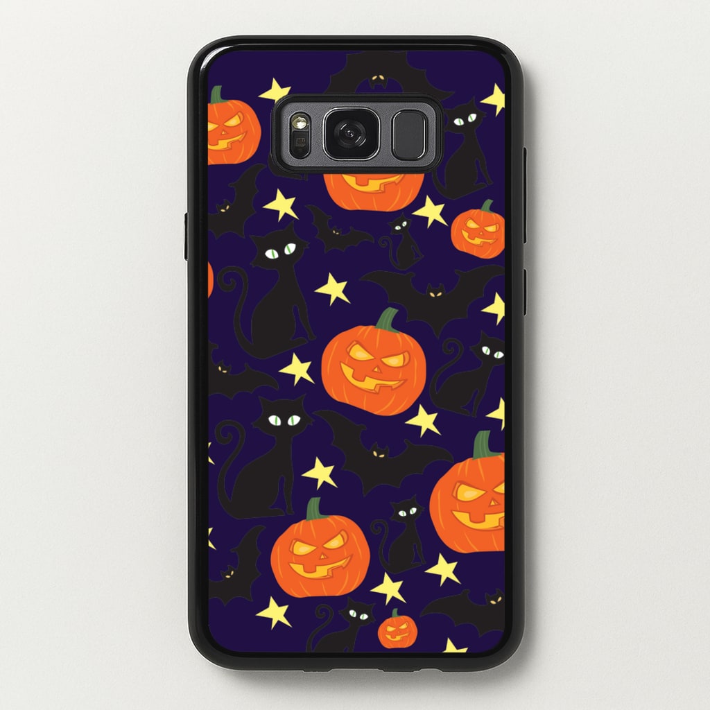 Pumpkin And Cats - Halloween - Halloween Phone Case for Galaxy S8