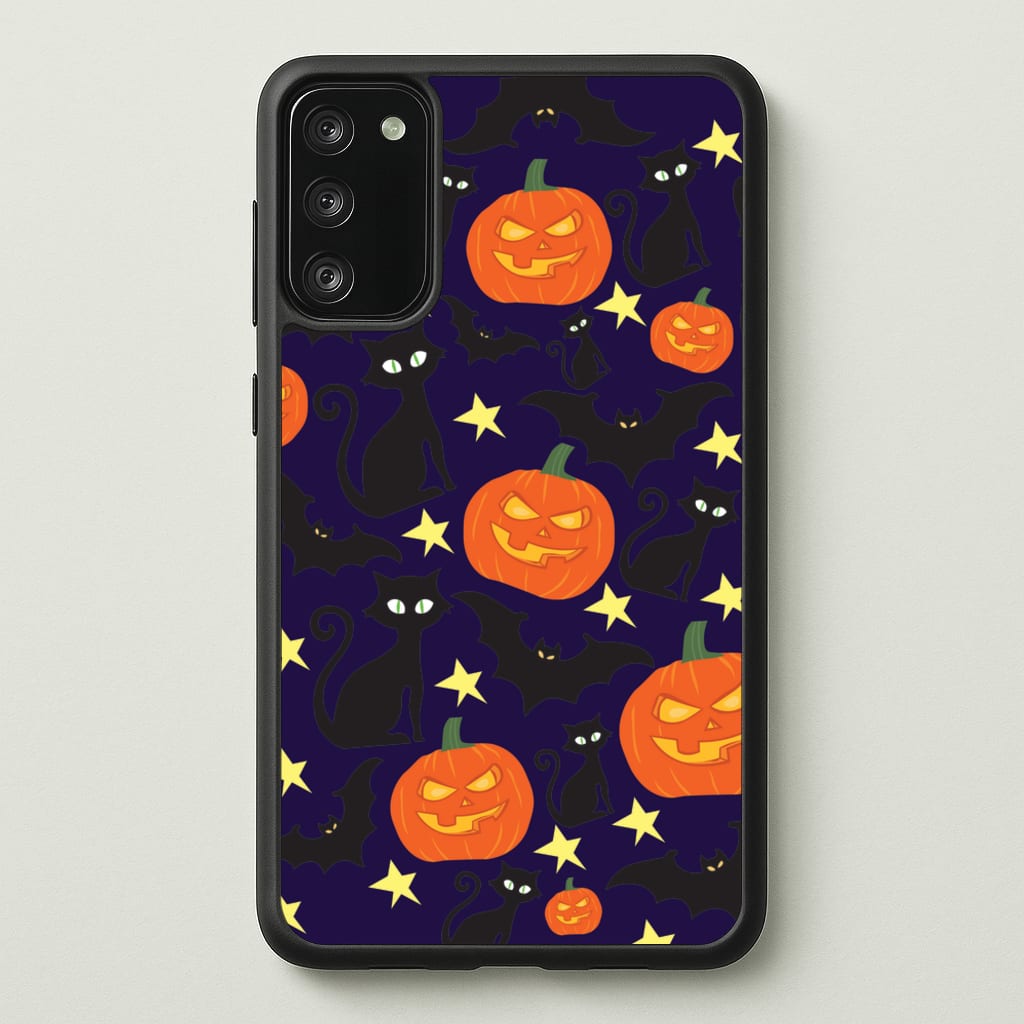 Pumpkin And Cats - Halloween - Halloween Phone Case for Galaxy S20FE