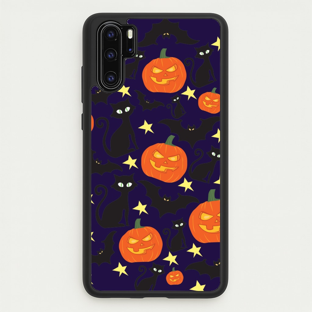Pumpkin And Cats - Halloween - Halloween Phone Case for Huawei P30 Pro