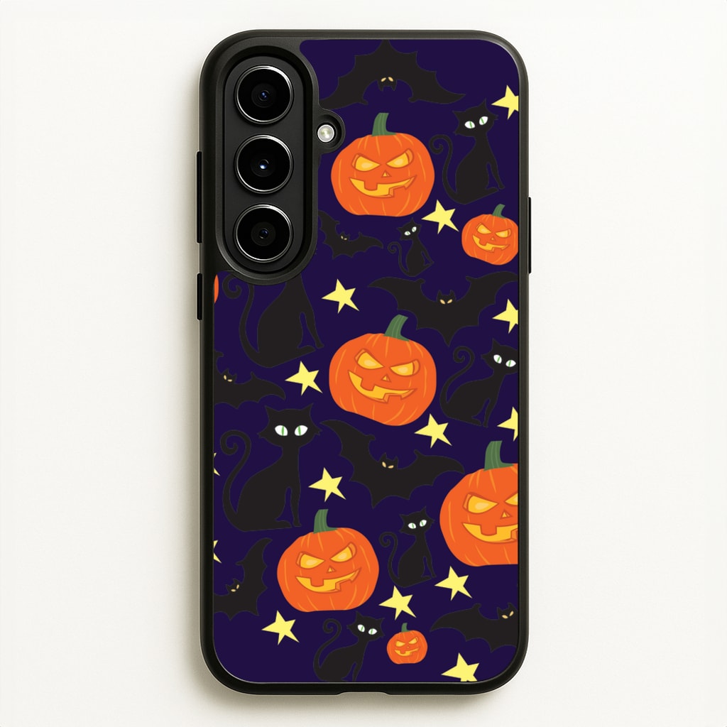 Pumpkin And Cats - Halloween - Halloween Phone Case for Galaxy A56