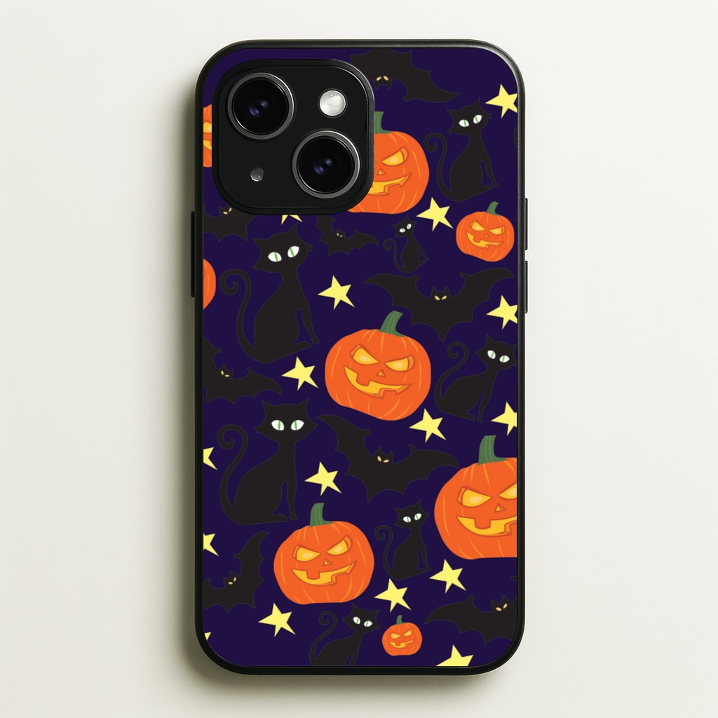 Pumpkin And Cats - Halloween - Halloween Phone Case for iPhone 15
