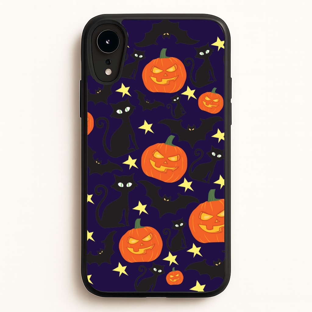 Pumpkin And Cats - Halloween - Halloween Phone Case for iPhone XR