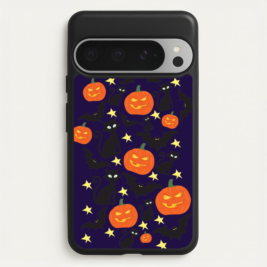 Pumpkin And Cats - Halloween - Halloween Phone Case for Google Pixel 9 Pro XL