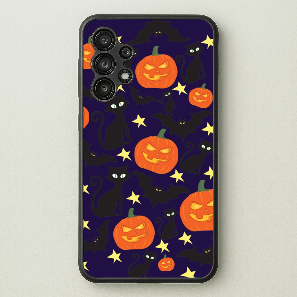 Pumpkin And Cats - Halloween - Halloween Phone Case for Galaxy A13