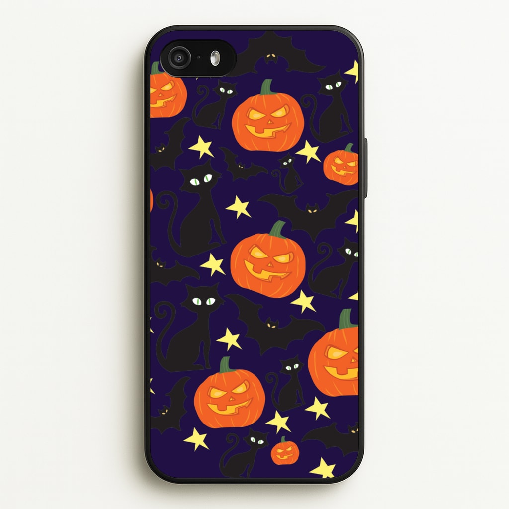Pumpkin And Cats - Halloween - Halloween Phone Case for iPhone 5 / 5s / SE 2016