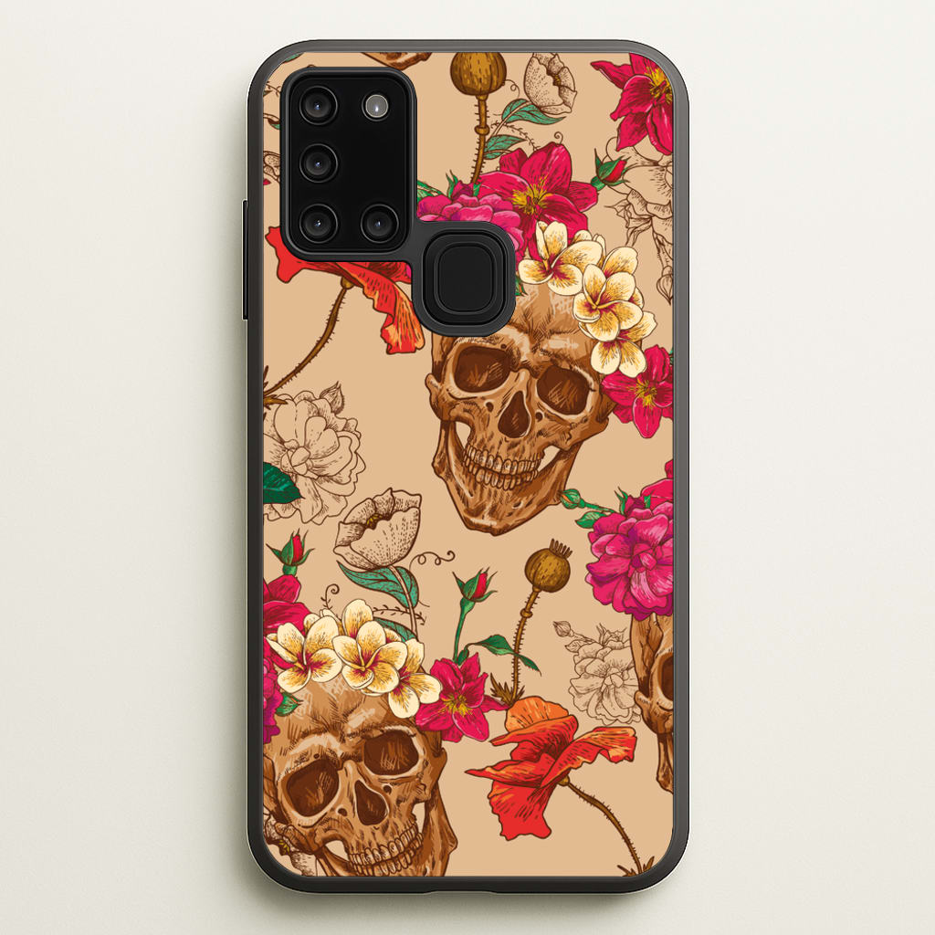 Calavera - Halloween - Halloween Phone Case for Galaxy A21s