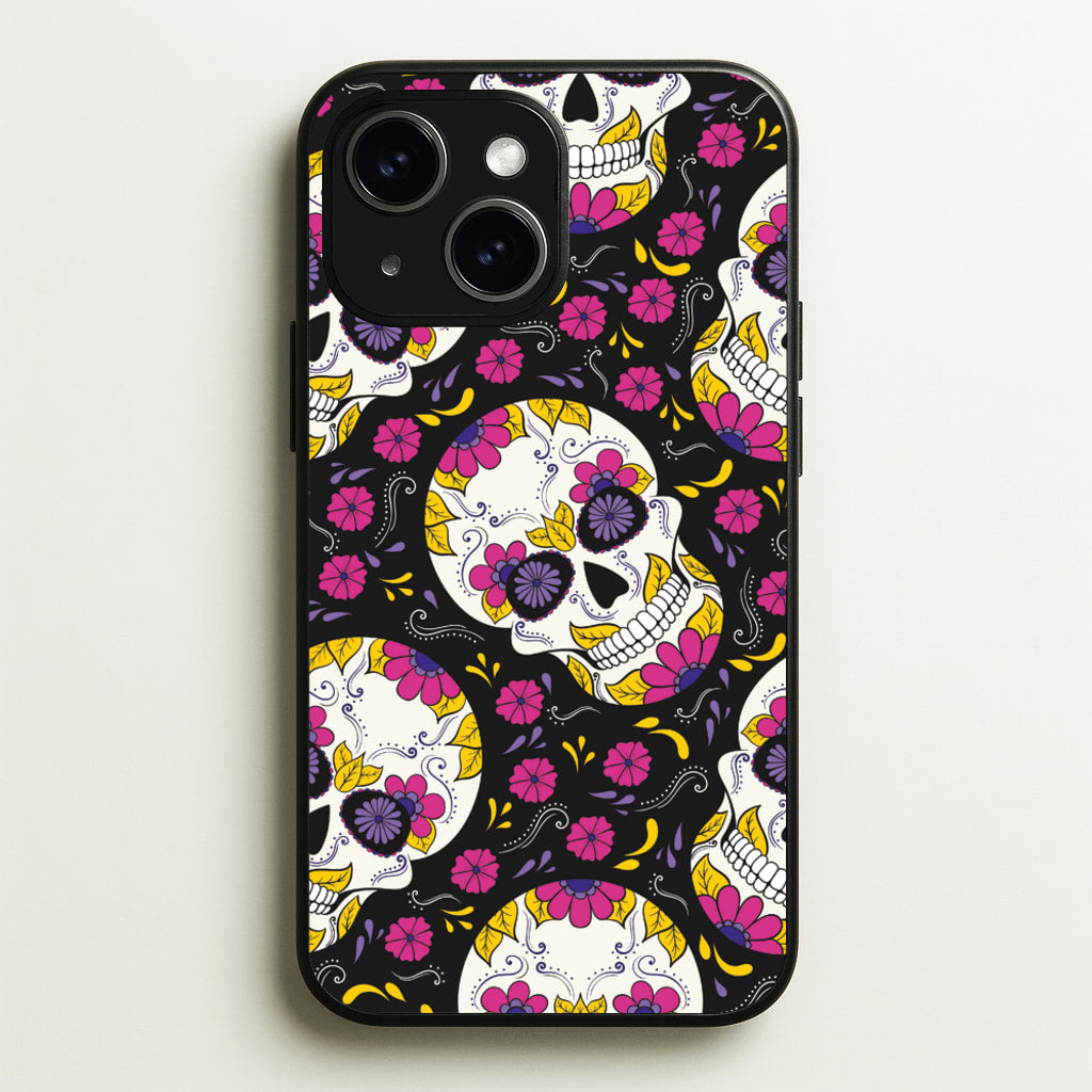 Calavera Pattern - Halloween - Halloween Phone Case for iPhone 15 Plus