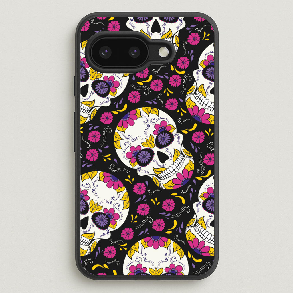Calavera Pattern - Halloween - Halloween Phone Case for Google Pixel 9a