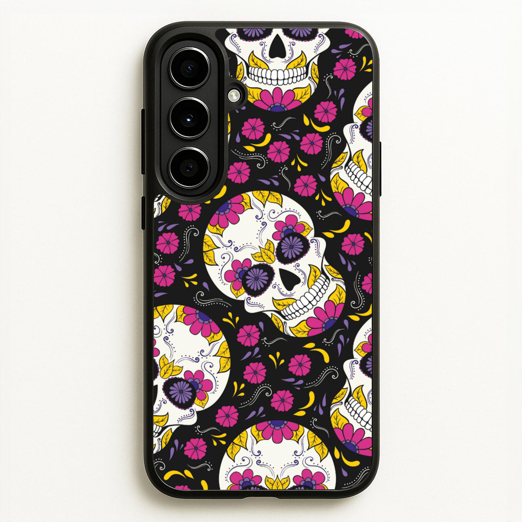 Calavera Pattern - Halloween - Halloween Phone Case for Galaxy A56