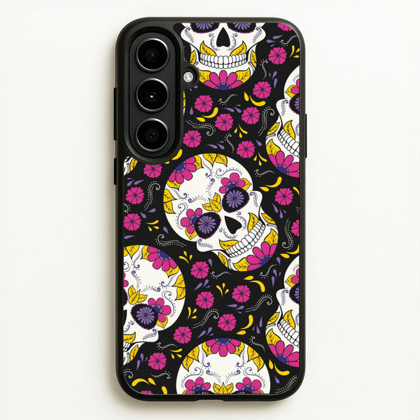 Calavera Pattern - Halloween - Halloween Phone Case for Galaxy A56