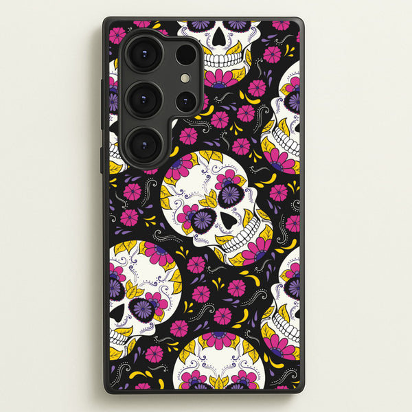 Calavera Pattern - Halloween - Halloween Phone Case for Galaxy S25 Ultra