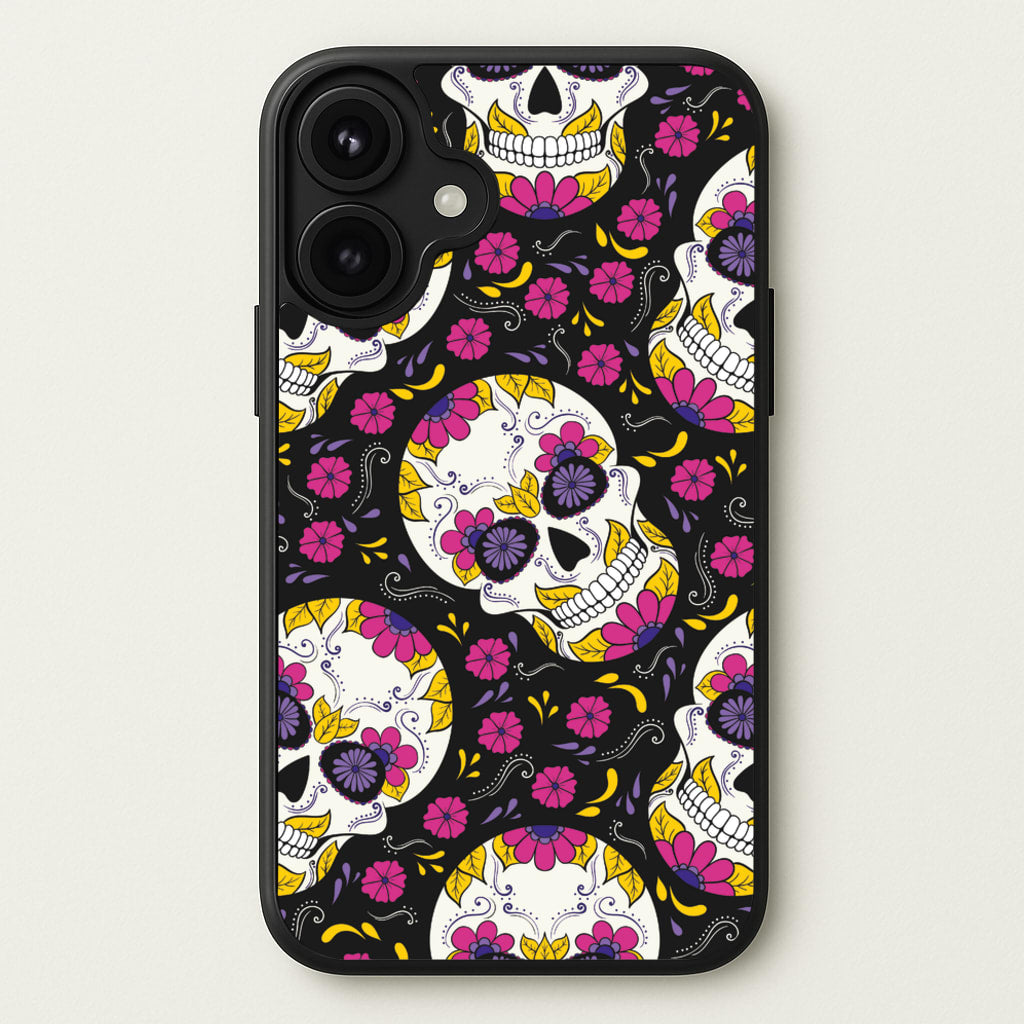 Calavera Pattern - Halloween Phone Case for iPhone 17