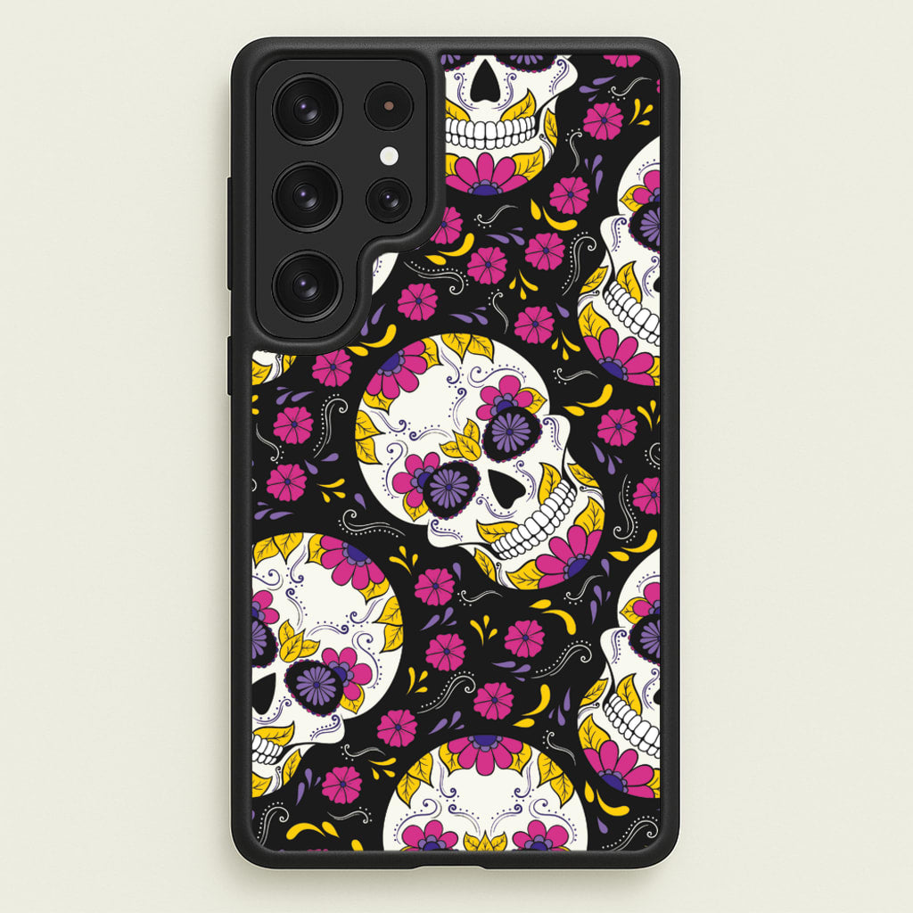 Calavera Pattern - Halloween - Halloween Phone Case for Galaxy S23 Ultra