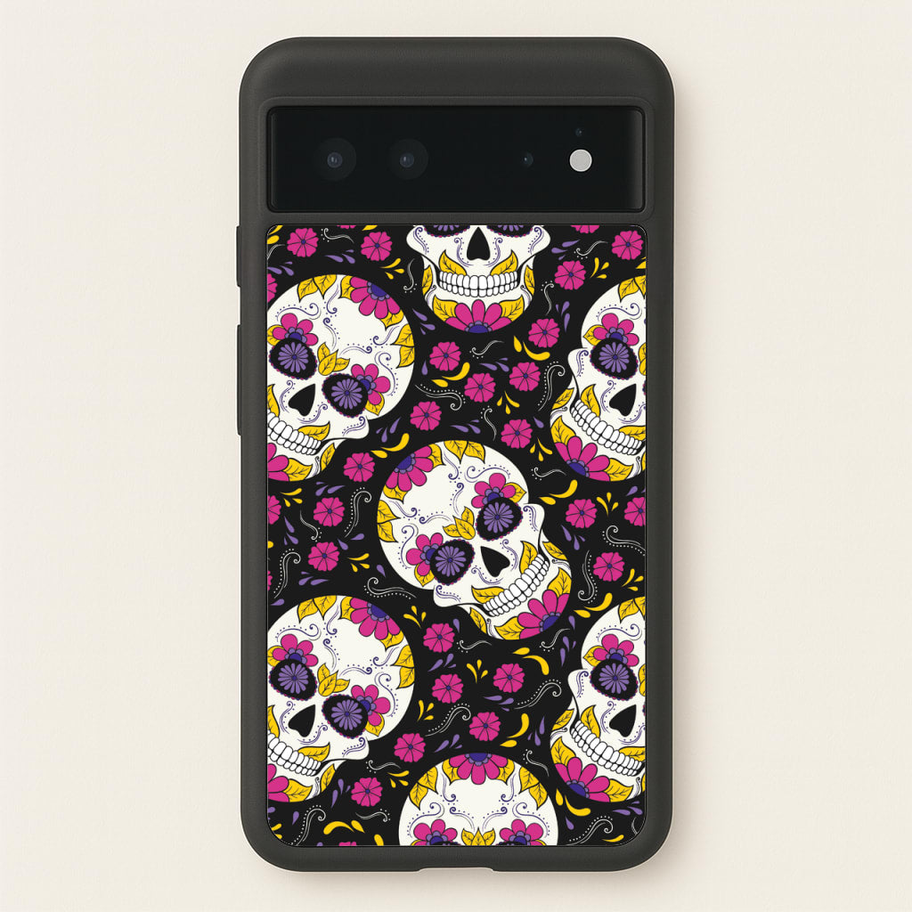 Calavera Pattern - Halloween - Halloween Phone Case for Google Pixel 6