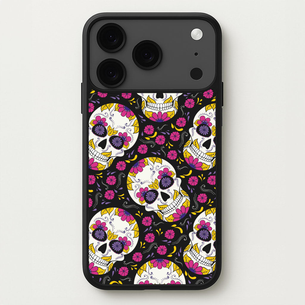 Calavera Pattern - Halloween Phone Case for iPhone 17 Pro