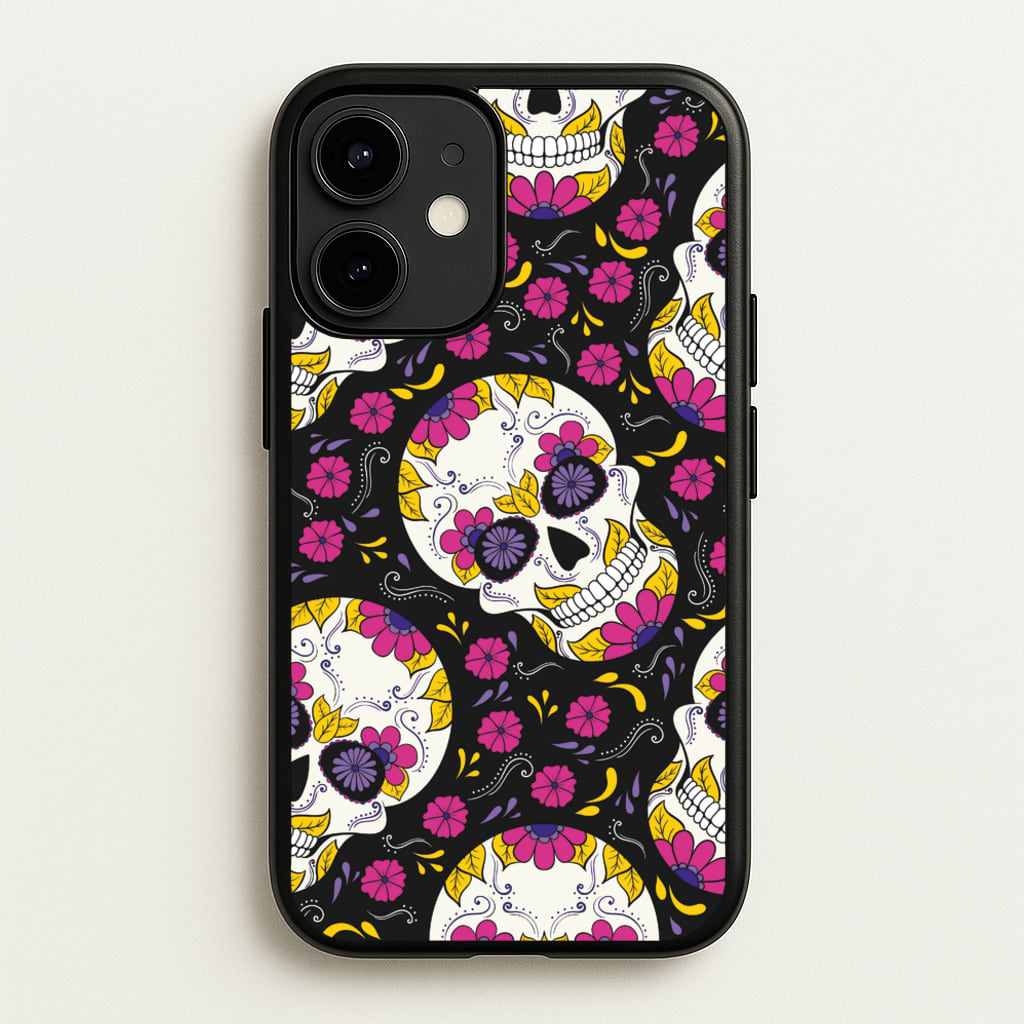 Calavera Pattern - Halloween - Halloween Phone Case for iPhone 12 / 12 Pro