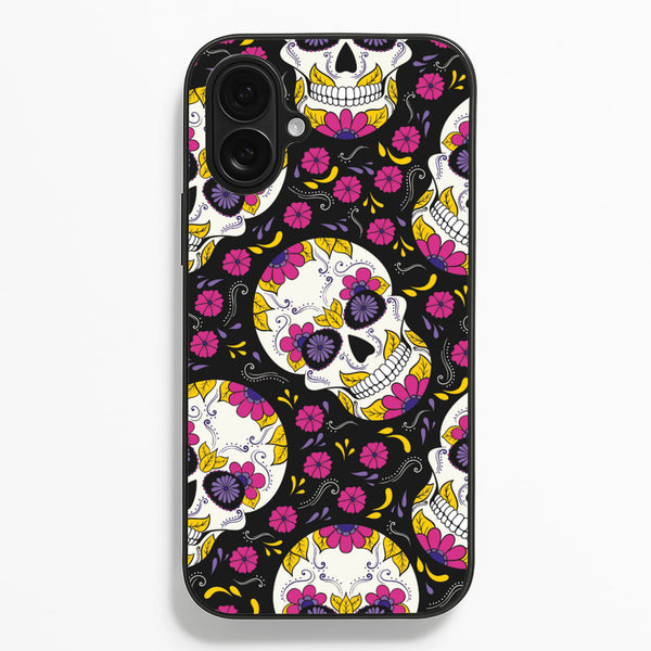 Calavera Pattern - Halloween - Halloween Phone Case for iPhone 16 Plus
