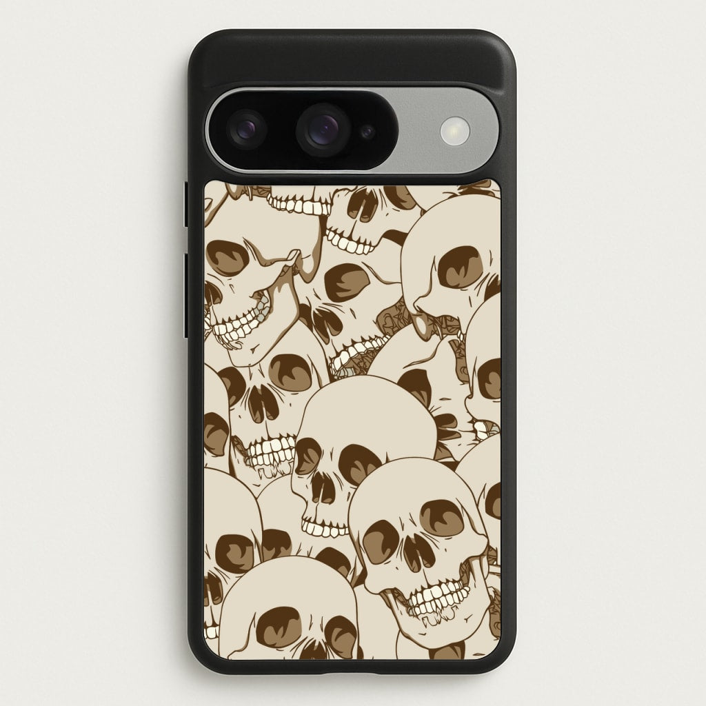 Skull Pattern - Halloween Phone Case for Google Pixel 10 / 10 Pro