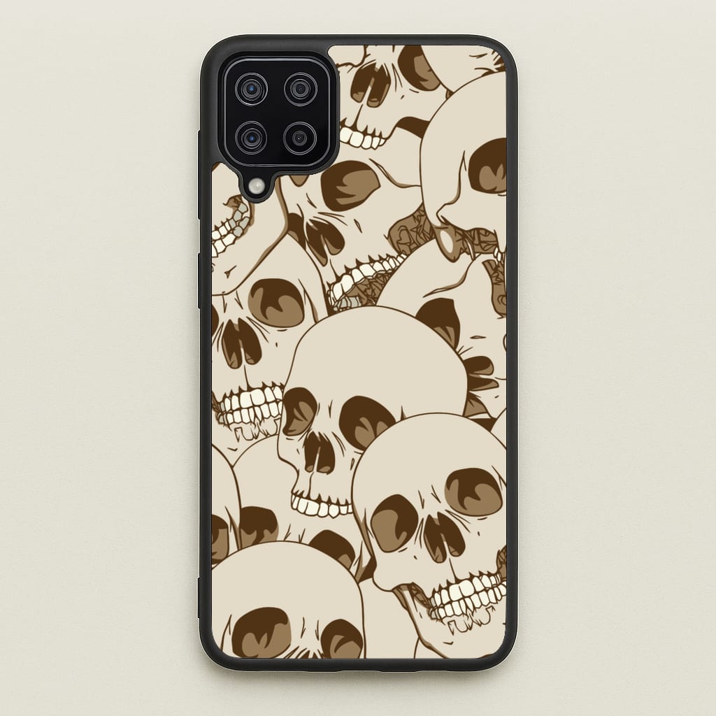 Skull Pattern - Halloween - Halloween Phone Case for Galaxy A12